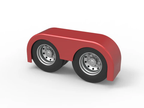 Semi truck Rear fenders Set 4 Scale 1 to 25 3D Print Model