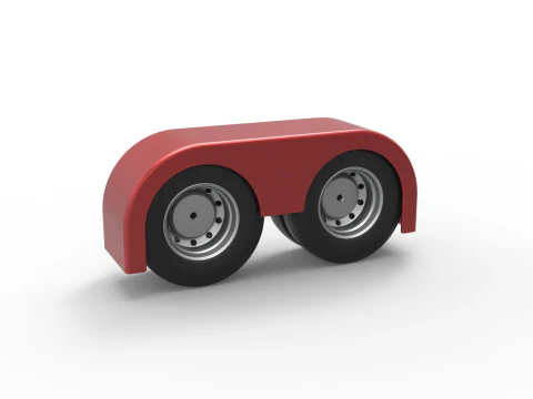 Semi truck Rear fenders Set 4 Scale 1 to 25 3D Print Model