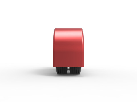 Semi truck Rear fenders Set 4 Scale 1 to 25 3D-printmodel