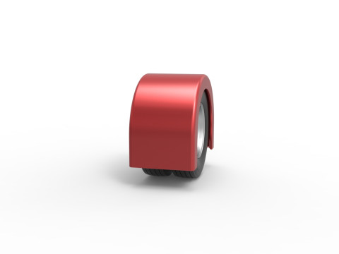 Semi truck Rear fenders Set 4 Scale 1 to 25 3D-printmodel