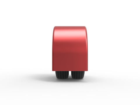 Semi truck Rear fenders Set 4 Scale 1 to 25 3D-printmodel