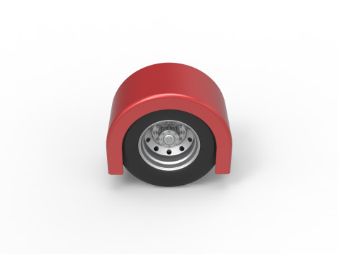 Semi truck Rear fenders Set 4 Scale 1 to 25 3D-printmodel