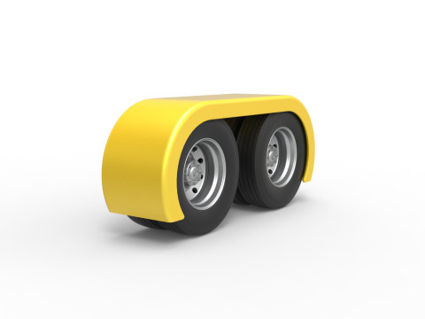 Semi truck Rear fenders Set 5 Scale 1 to 25 3D Принт Модель