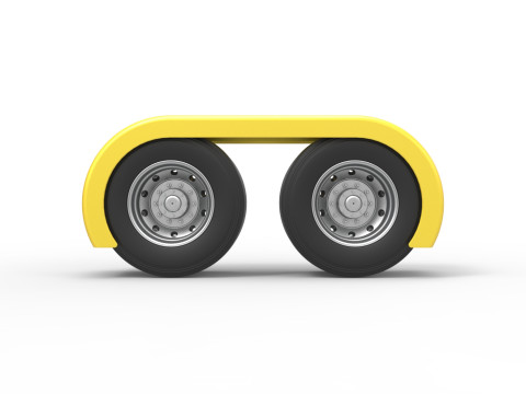 Semi truck Rear fenders Set 5 Scale 1 to 25 3D Принт Модель