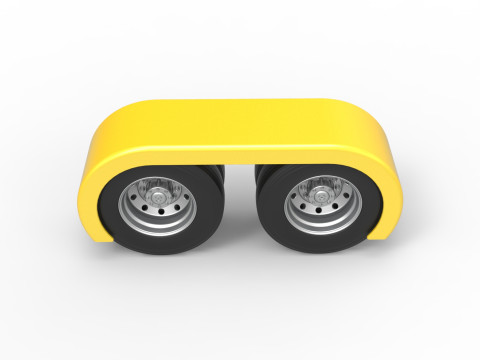 Semi truck Rear fenders Set 5 Scale 1 to 25 3D Принт Модель