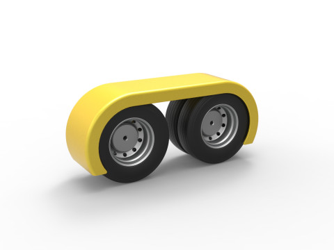 Semi truck Rear fenders Set 5 Scale 1 to 25 3D Принт Модель