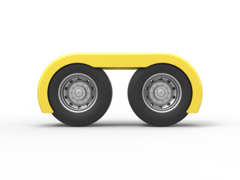 Semi truck Rear fenders Set 5 Scale 1 to 25 3D Принт Модель
