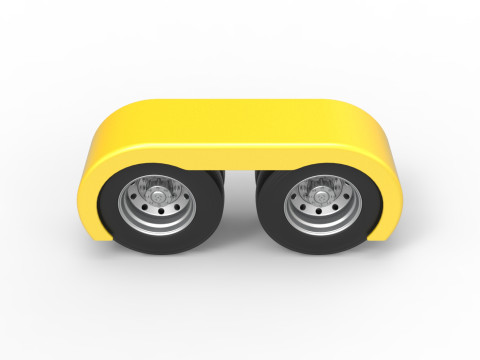 Semi truck Rear fenders Set 5 Scale 1 to 25 3D Принт Модель