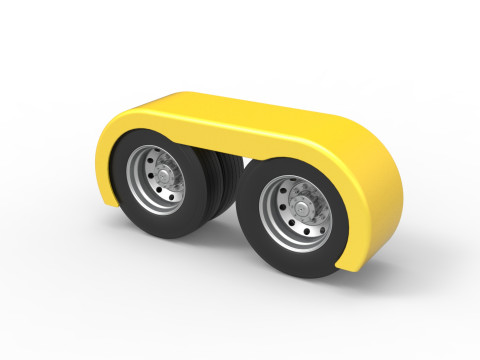 Semi truck Rear fenders Set 5 Scale 1 to 25 3D Принт Модель
