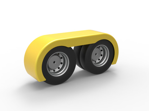 Semi truck Rear fenders Set 5 Scale 1 to 25 3D Принт Модель