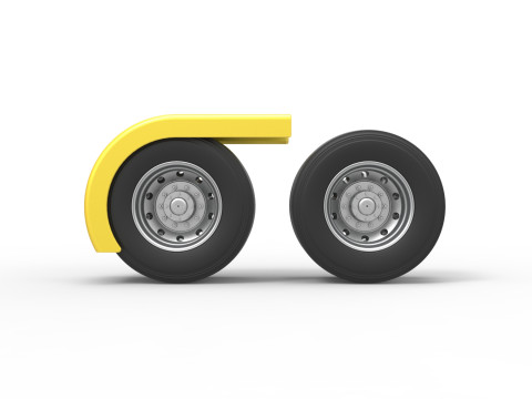Semi truck Rear fenders Set 5 Scale 1 to 25 3D Принт Модель