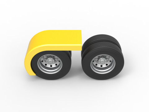 Semi truck Rear fenders Set 5 Scale 1 to 25 3D Принт Модель