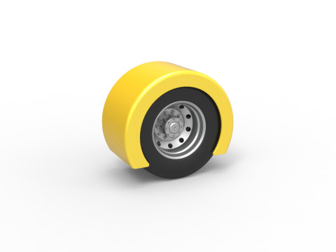Semi truck Rear fenders Set 5 Scale 1 to 25 3D Принт Модель