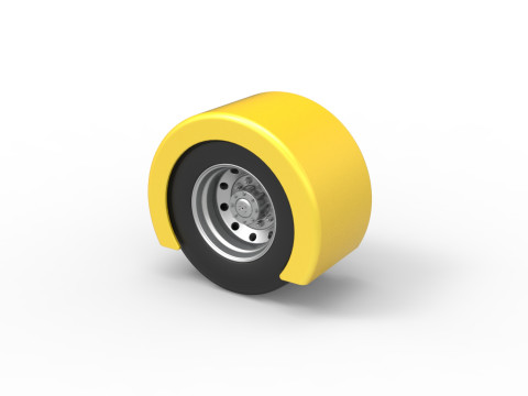 Semi truck Rear fenders Set 5 Scale 1 to 25 3D Принт Модель