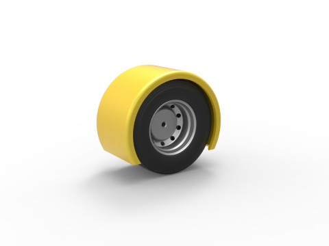 Semi truck Rear fenders Set 5 Scale 1 to 25 3D Принт Модель