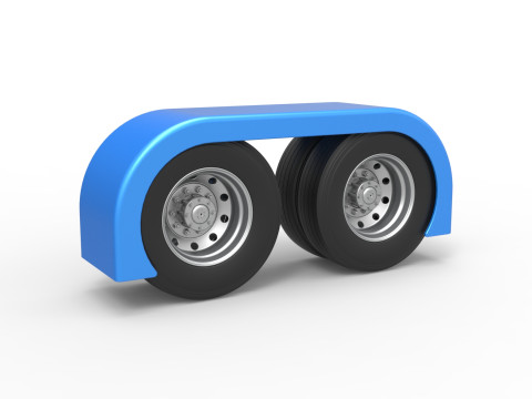Semi truck Rear fenders Set 6 Scale 1 to 25 Modello di stampa 3D
