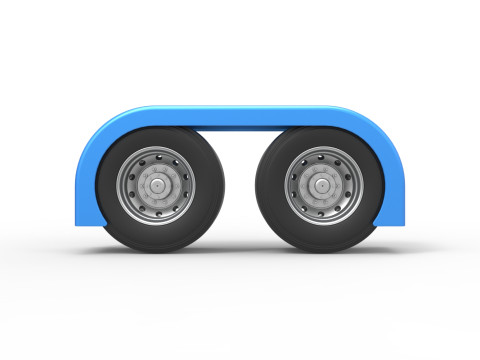 Semi truck Rear fenders Set 6 Scale 1 to 25 3D Baskı Modeli