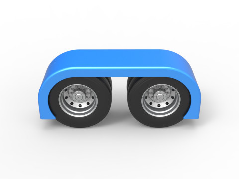 Semi truck Rear fenders Set 6 Scale 1 to 25 3D Baskı Modeli