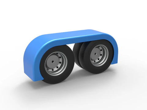 Spatbor belakang semi truk Set 6 Skala 1 hingga 25 Model Cetak 3D