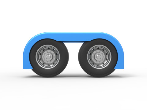 Semi truck Rear fenders Set 6 Scale 1 to 25 3D Baskı Modeli