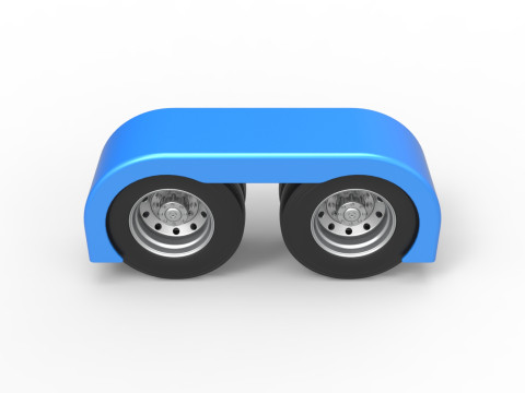 Semi truck Rear fenders Set 6 Scale 1 to 25 3D Baskı Modeli