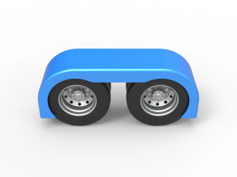 Spatbor belakang semi truk Set 6 Skala 1 hingga 25 Model Cetak 3D