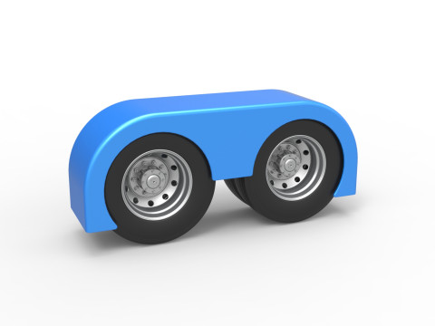 Semi truck Rear fenders Set 6 Scale 1 to 25 3D Baskı Modeli