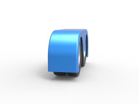 Semi truck Rear fenders Set 6 Scale 1 to 25 3D Baskı Modeli