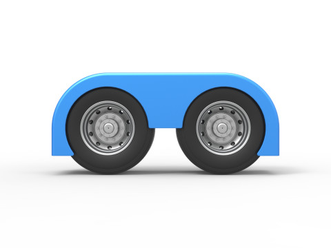 Semi truck Rear fenders Set 6 Scale 1 to 25 3D Baskı Modeli