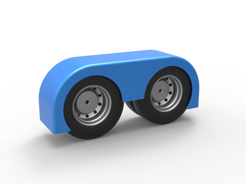Semi truck Rear fenders Set 6 Scale 1 to 25 3D Baskı Modeli