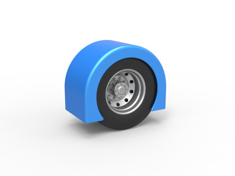 Semi truck Rear fenders Set 6 Scale 1 to 25 3D Baskı Modeli