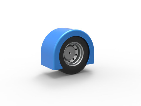 Semi truck Rear fenders Set 6 Scale 1 to 25 3D Baskı Modeli