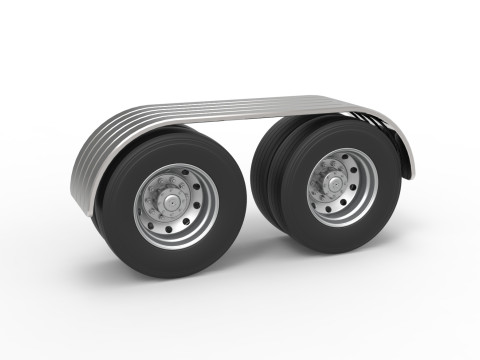 Semi truck Rear fenders Set 7 Scale 1 to 25 Modello di stampa 3D