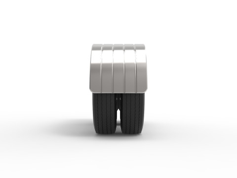 Semi truck Rear fenders Set 7 Scale 1 to 25 Model Cetak 3D