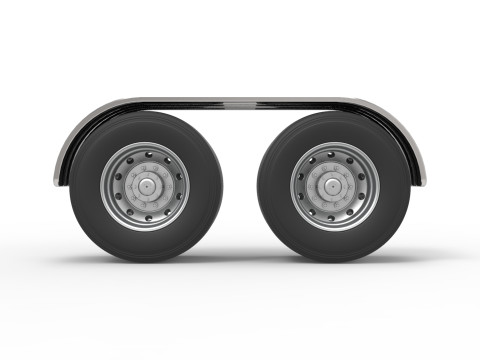 Semi truck Rear fenders Set 7 Scale 1 to 25 Model Cetak 3D