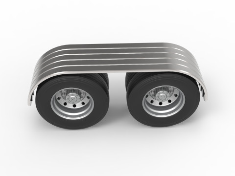Semi truck Rear fenders Set 7 Scale 1 to 25 Model Cetak 3D