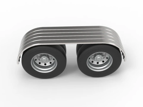 Spatbor belakang semi truk Set 7 Skala 1 hingga 25 Model Cetak 3D