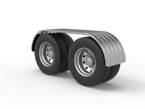 Spatbor belakang semi truk Set 7 Skala 1 hingga 25 Model Cetak 3D