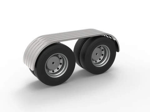 Spatbor belakang semi truk Set 7 Skala 1 hingga 25 Model Cetak 3D