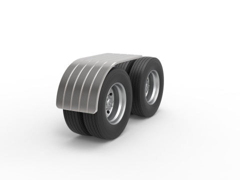 Semi truck Rear fenders Set 7 Scale 1 to 25 Model Cetak 3D