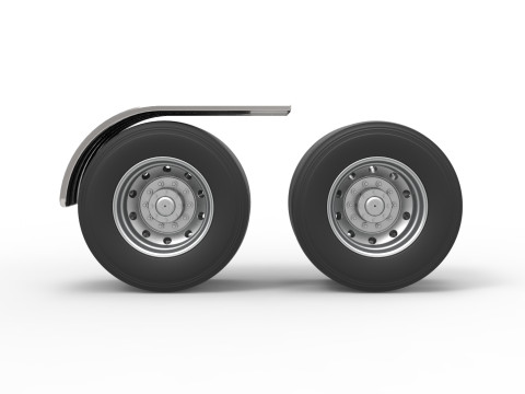 Semi truck Rear fenders Set 7 Scale 1 to 25 Model Cetak 3D