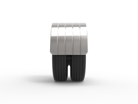 Semi truck Rear fenders Set 7 Scale 1 to 25 Model Cetak 3D