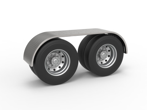 Semi truck Rear fenders Set 8 Scale 1 to 25 Modello di stampa 3D