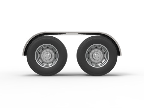Semi truck Rear fenders Set 8 Scale 1 to 25 3D Принт Модель