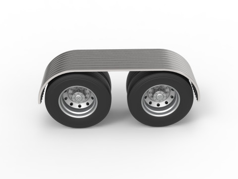 Semi truck Rear fenders Set 8 Scale 1 to 25 3D Принт Модель