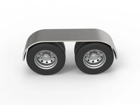 Semi truck Rear fenders Set 8 Scale 1 to 25 3D Print Model