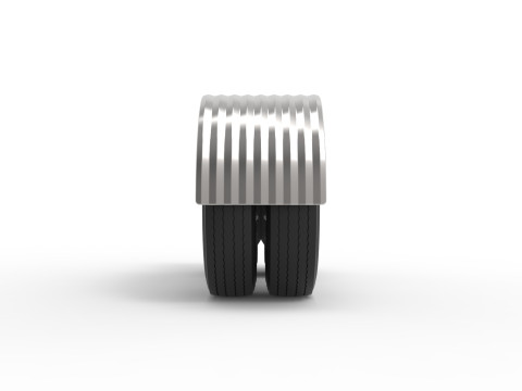 Semi truck Rear fenders Set 8 Scale 1 to 25 3D Принт Модель
