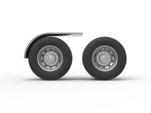 Semi truck Rear fenders Set 8 Scale 1 to 25 3D Принт Модель