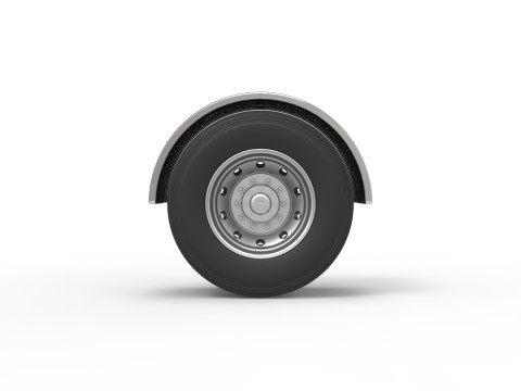 Semi truck Rear fenders Set 8 Scale 1 to 25 3D Принт Модель