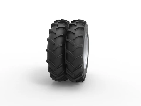 Double Wheel of Vintage Monster truck Scale 1 to 25 3D Print Model